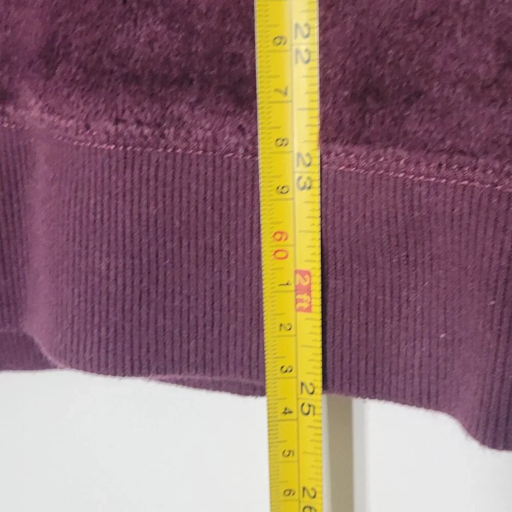 GAIAM Purple Maroon Long Sleeve Cozy Crew Neck Pullover Fleece Sweatshirt Medium - Picture 10 of 13
